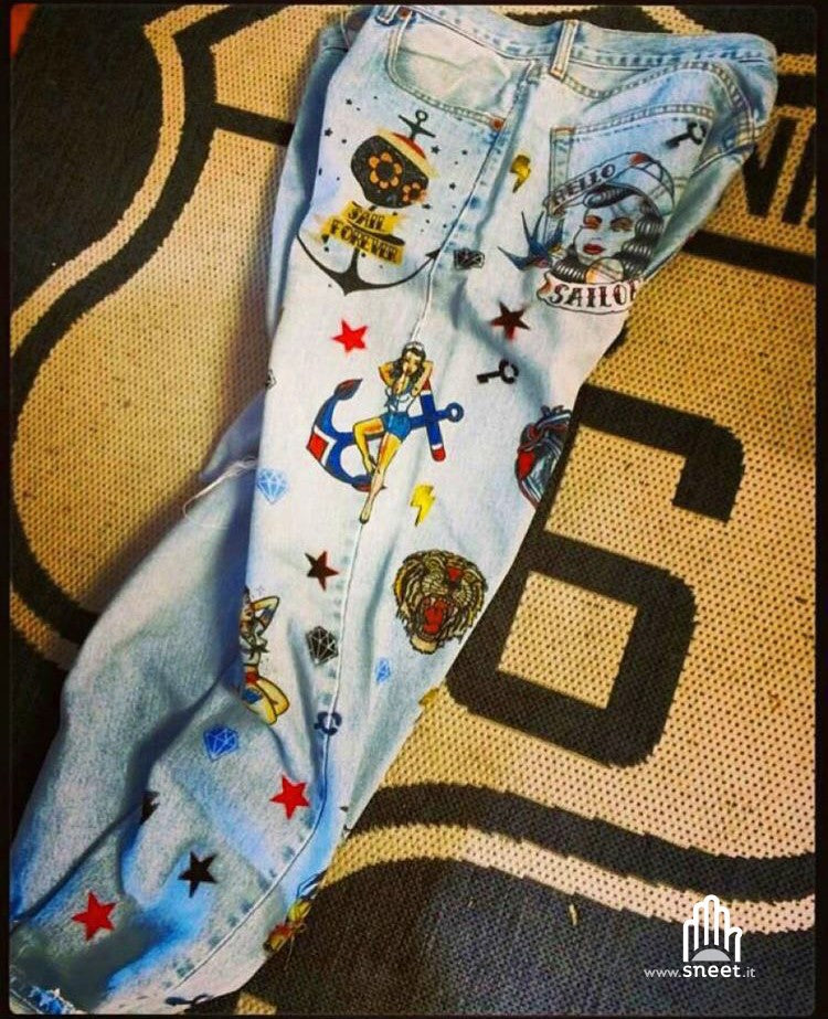 Levis 501 custom Anchor Pinup Old Style