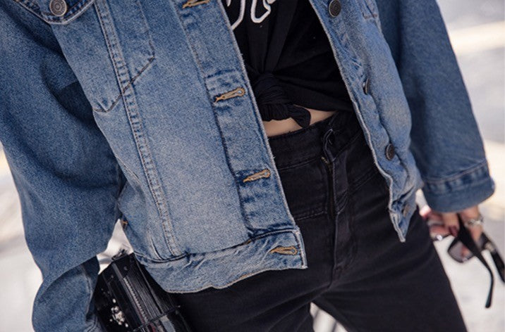 Giubbino fenicottero denim Happy Times