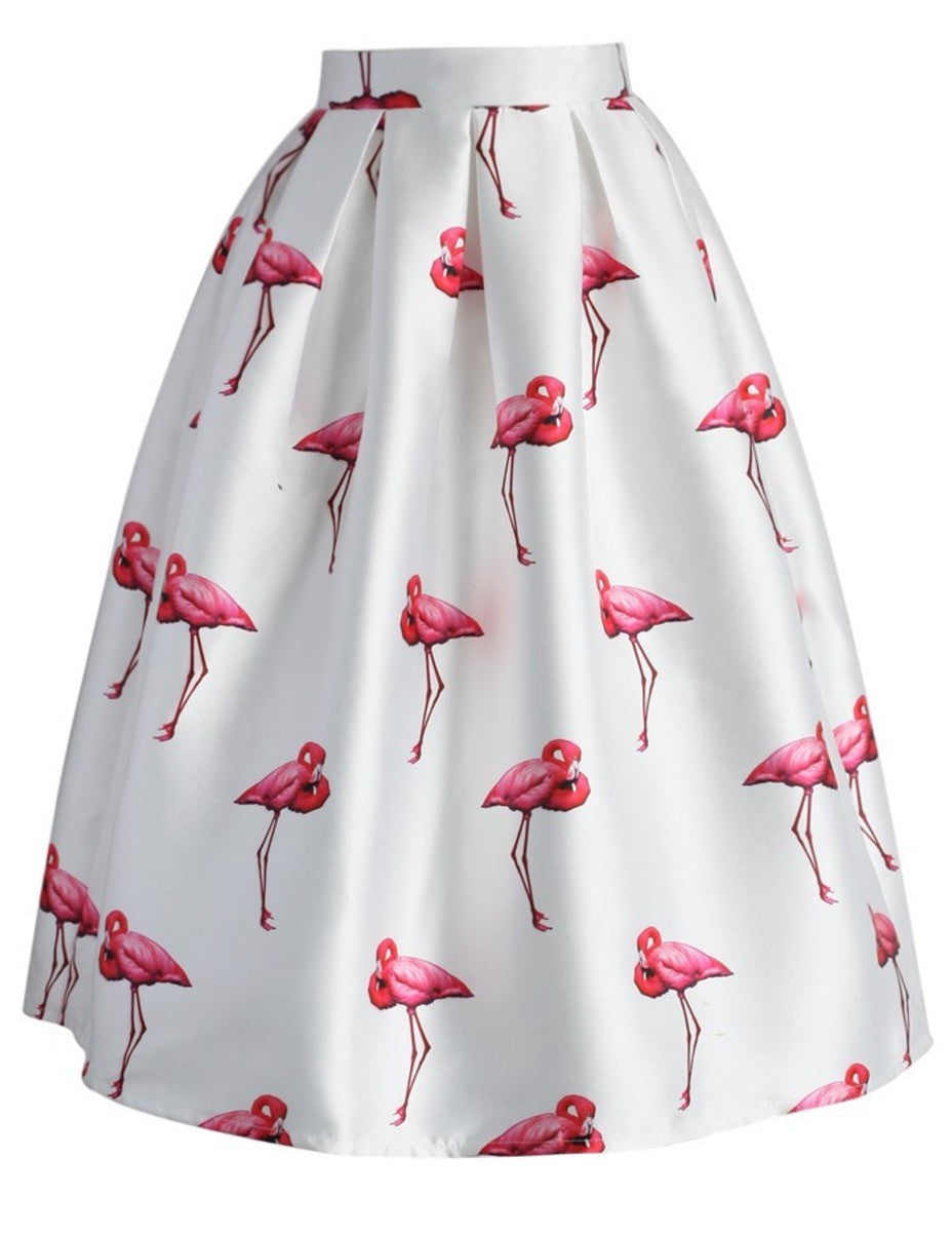 Maxigonna pink flamingo