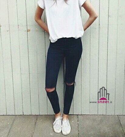 Jeans Skinny straps whipe