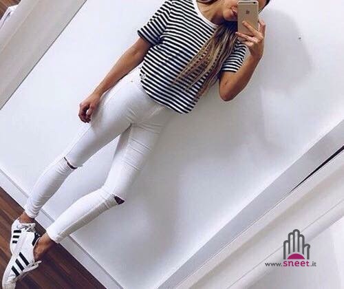 Jeans Skinny straps whipe