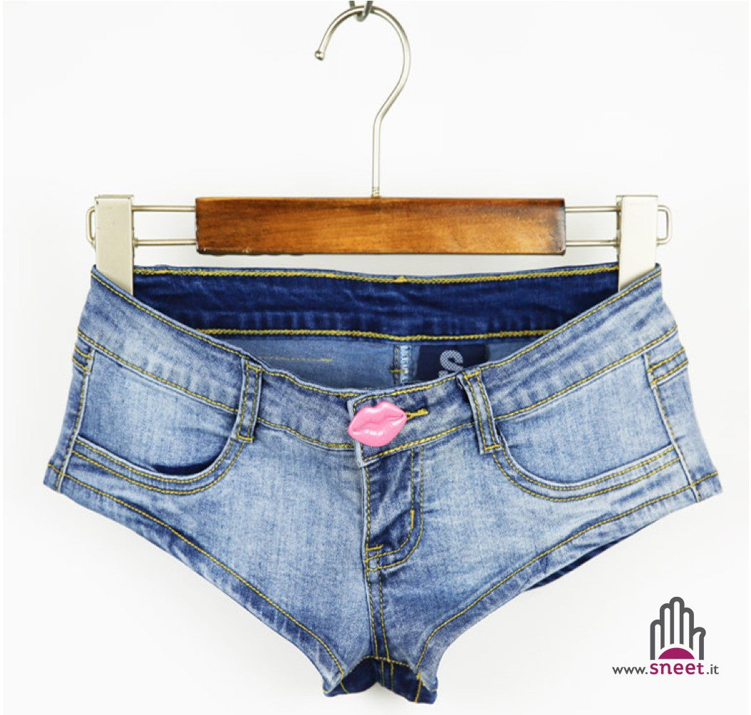 Micro shorts denim Lips