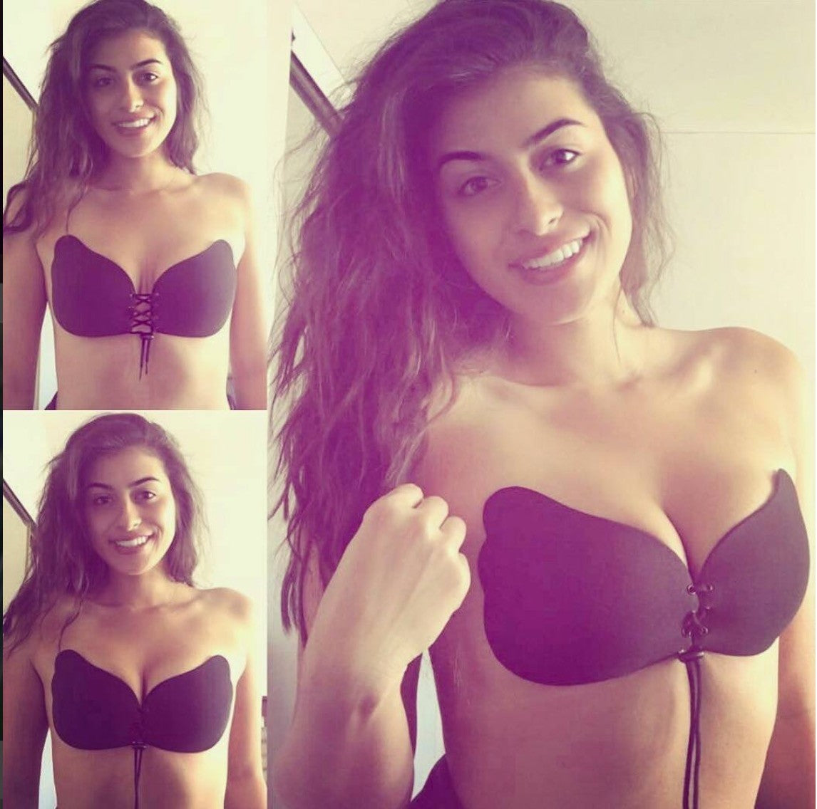 Reggiseno adesivo pushup invisible - Nero