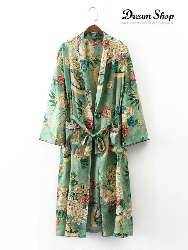 Kimono flowergreen