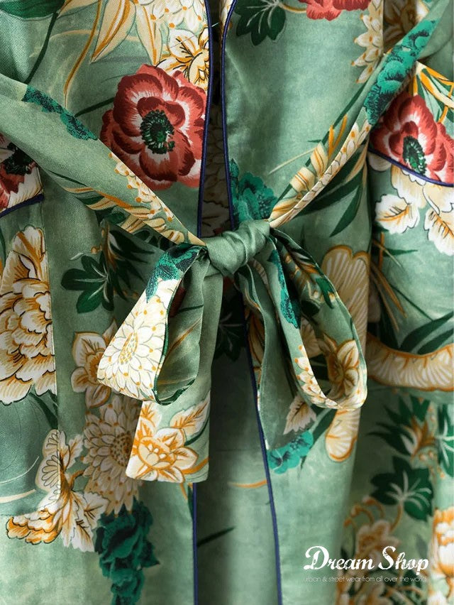 Kimono flowergreen