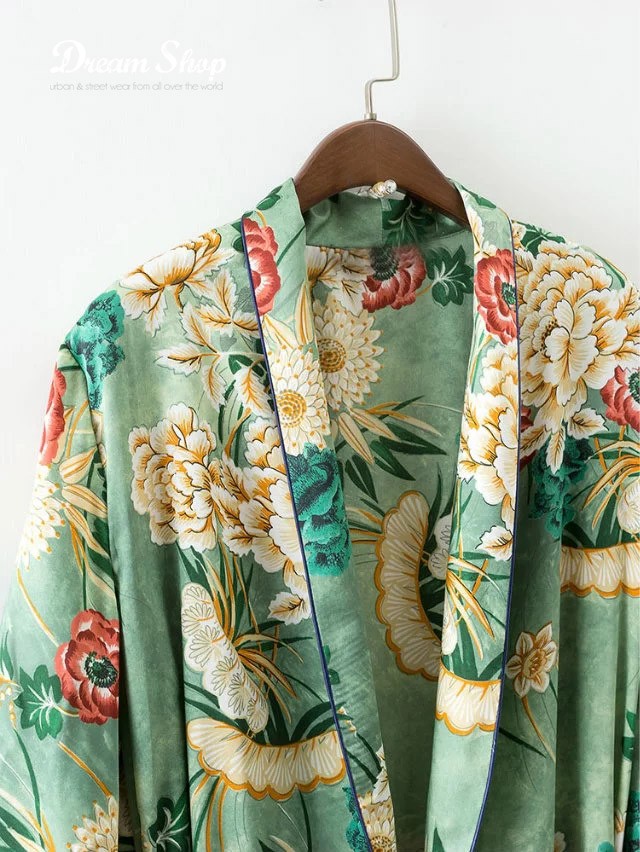 Kimono flowergreen