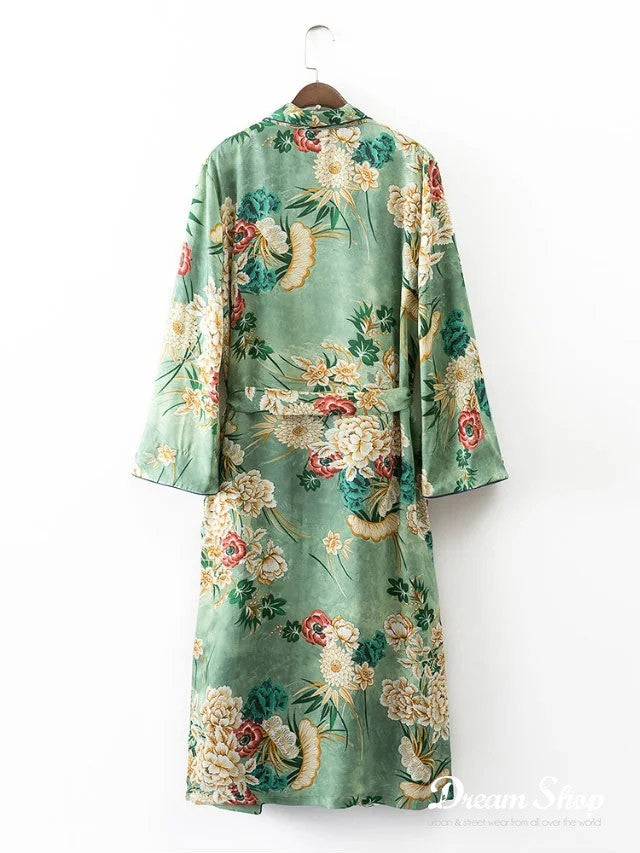 Kimono flowergreen