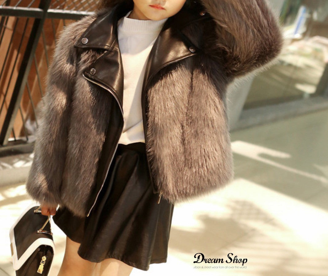 Mini Bomber ecopelliccia Kark bambina