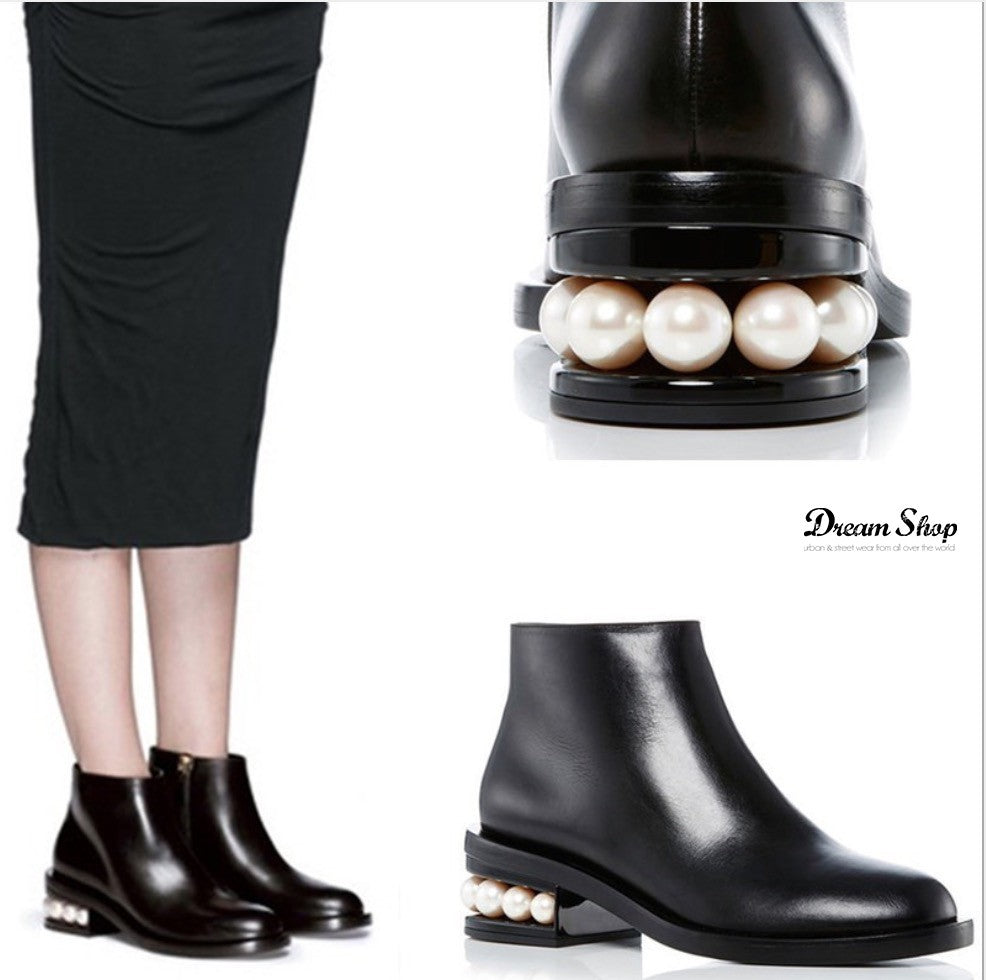 Scarponcini pearl heel