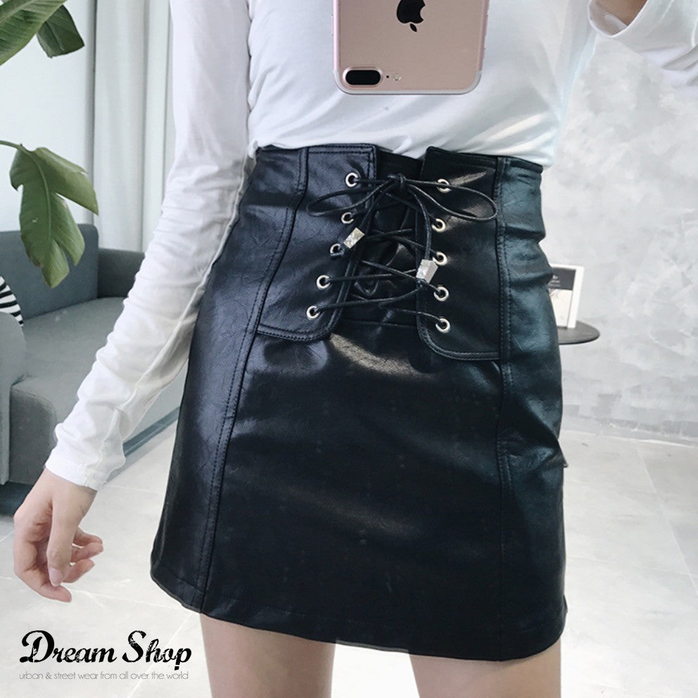 Gonna ecopelle bustier