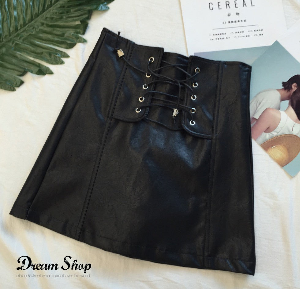 Gonna ecopelle bustier