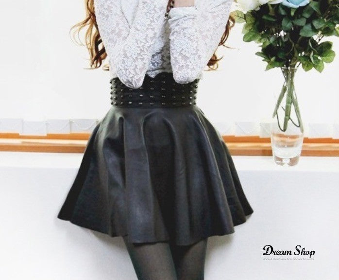 Gonna ecopelle studs belt