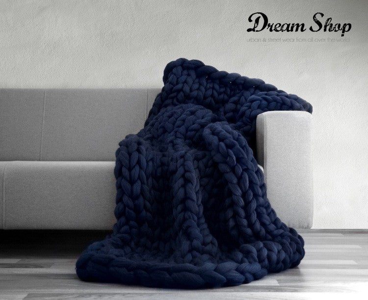 Coperta lana maxi knitt