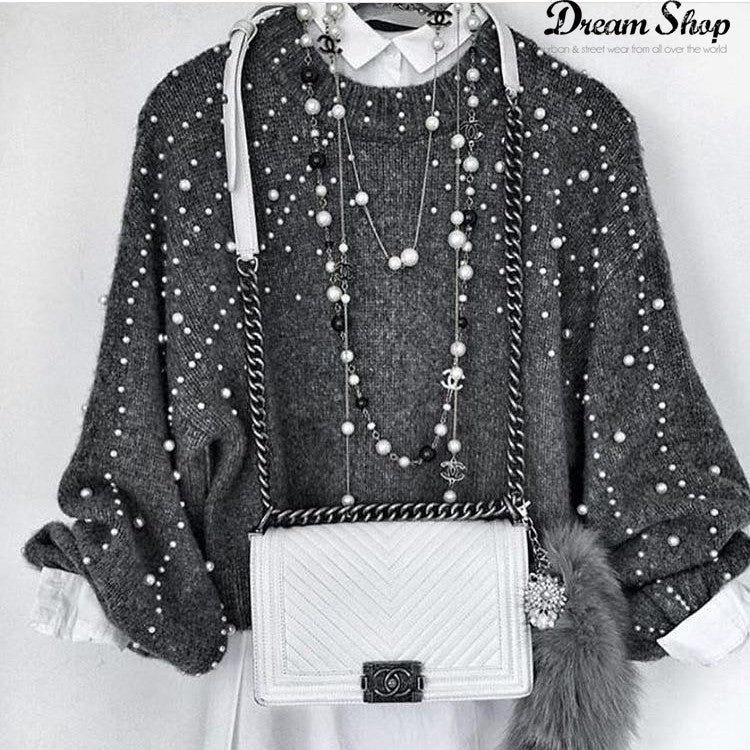 Maglione perle Byanca