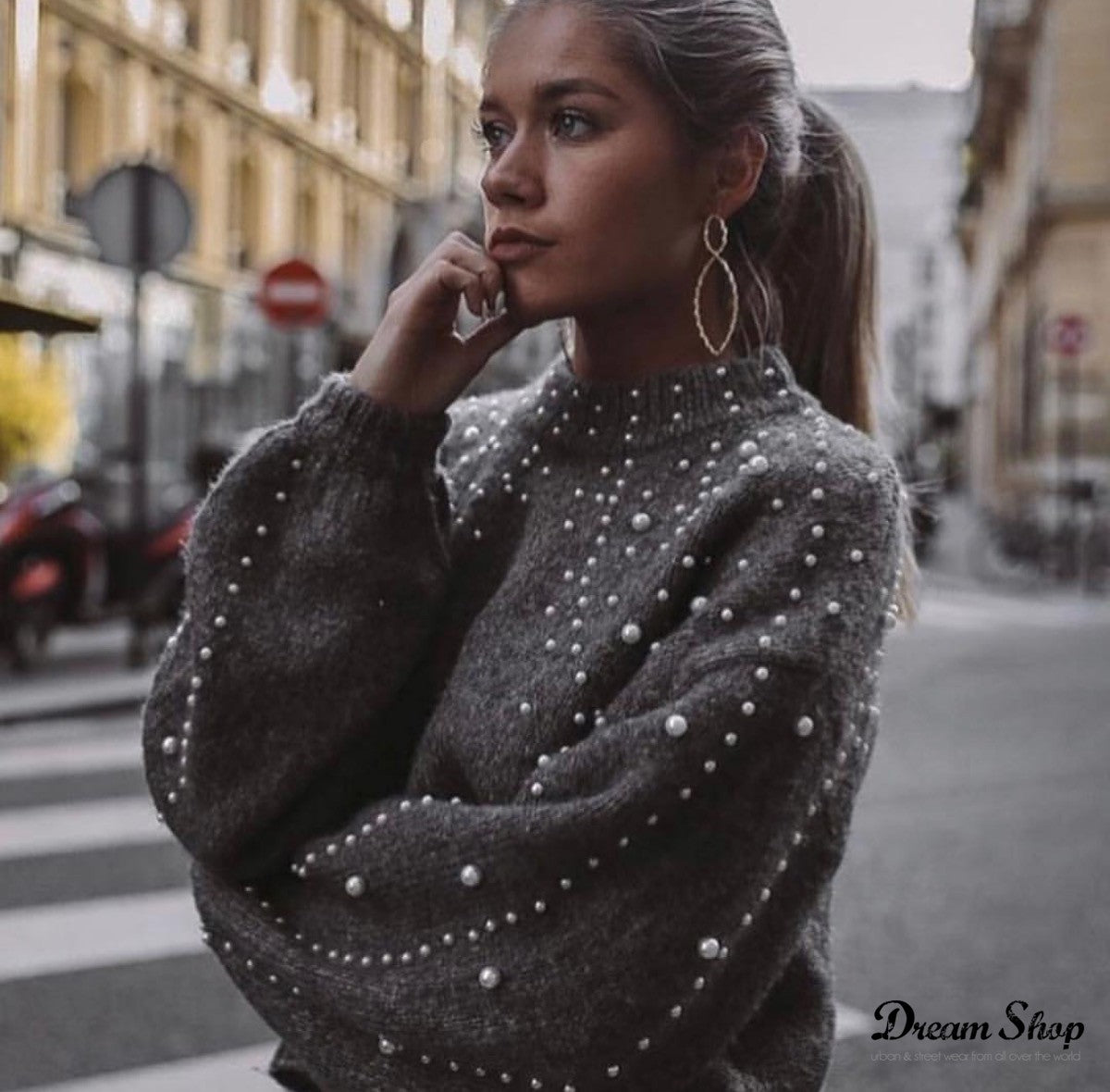 Maglione perle Byanca