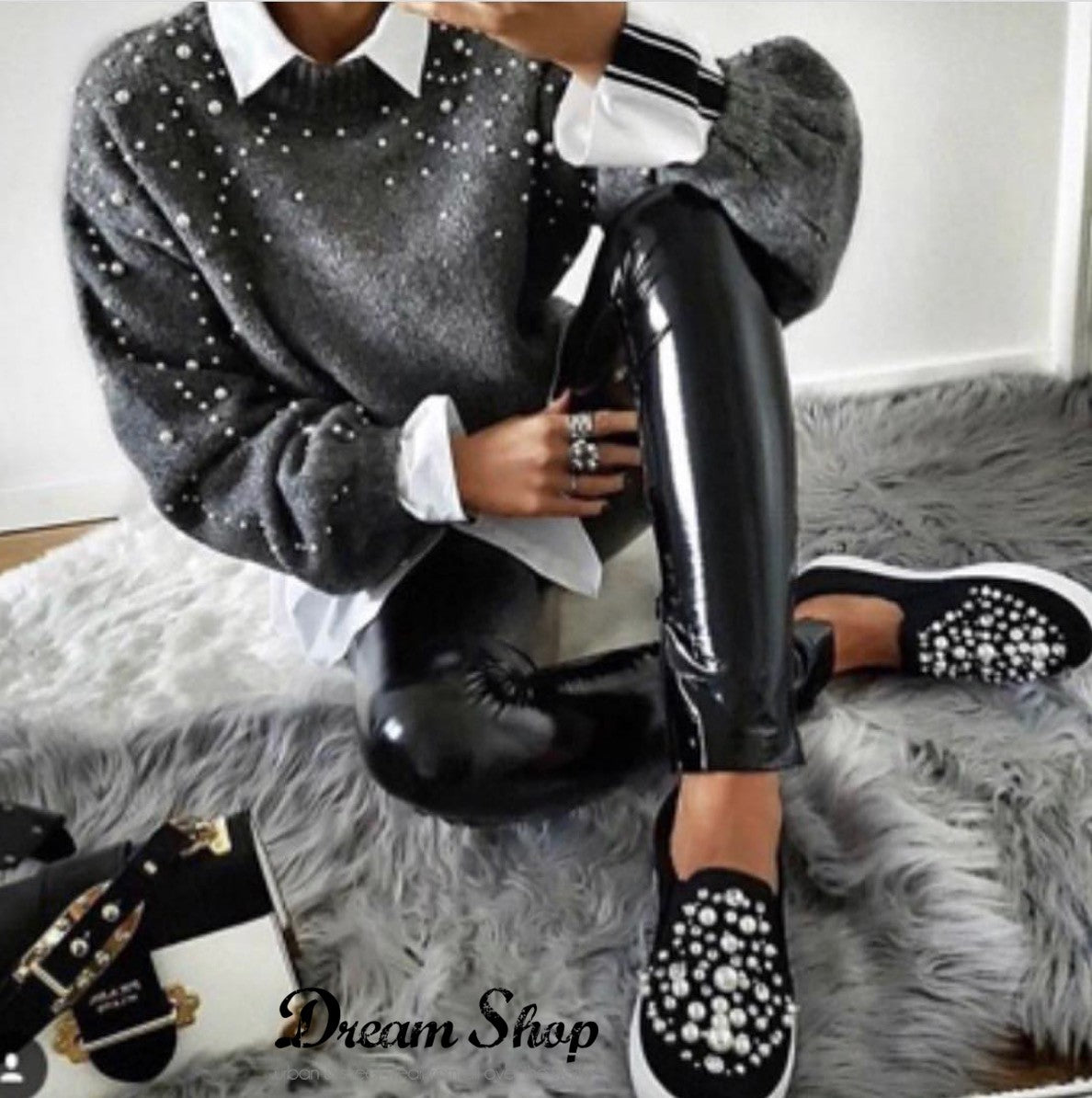 Maglione perle Byanca