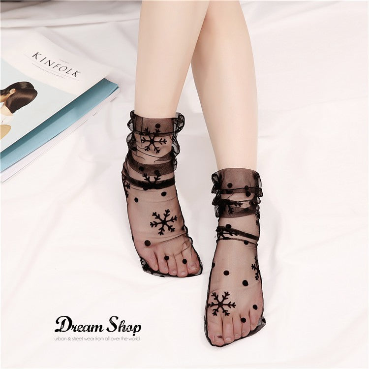 Calzini trasparenti con disegni