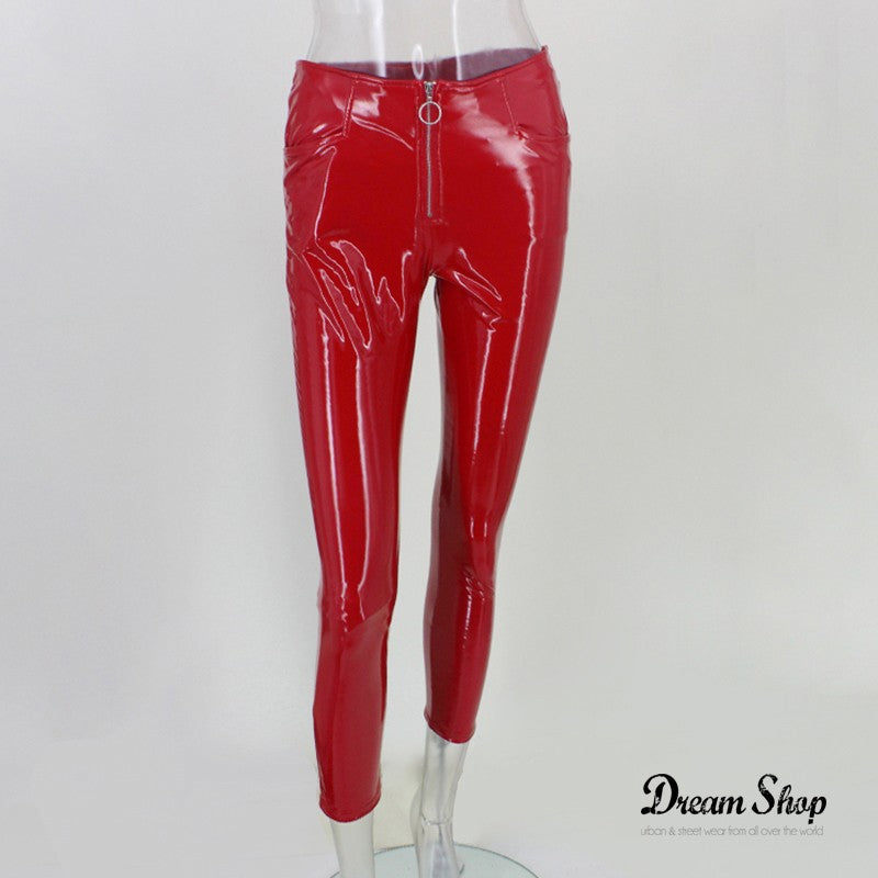 Pantaloni in vinile tigressa