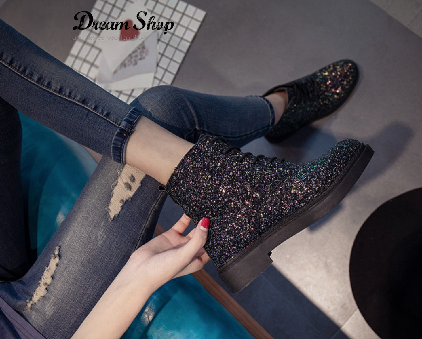 Scarponcino glitter Vadis