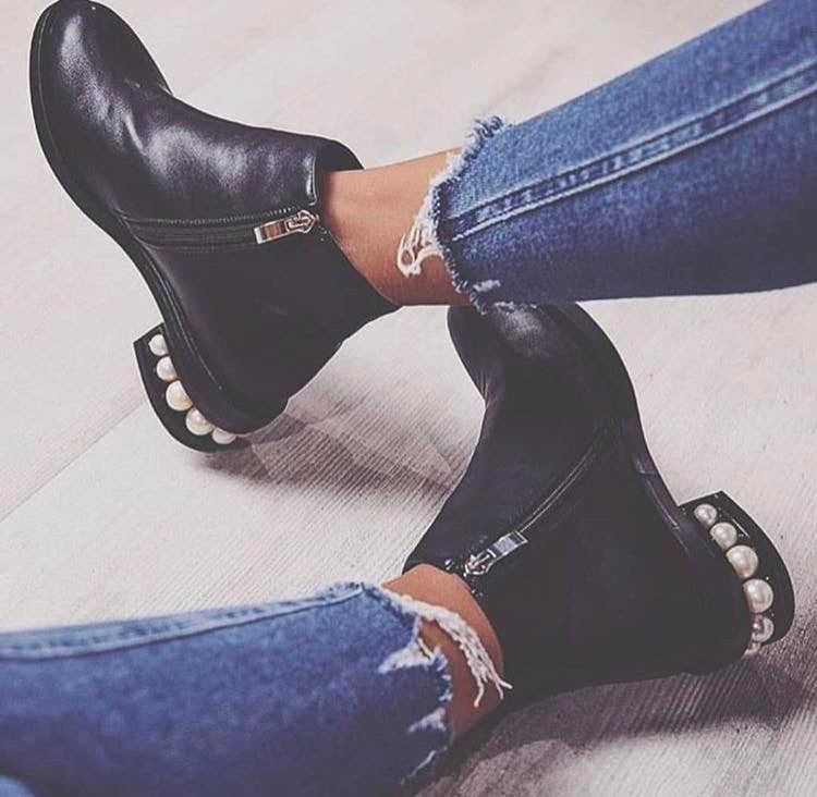 Scarponcini pearl heel