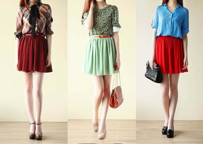 Gonna in chiffon Wanilla