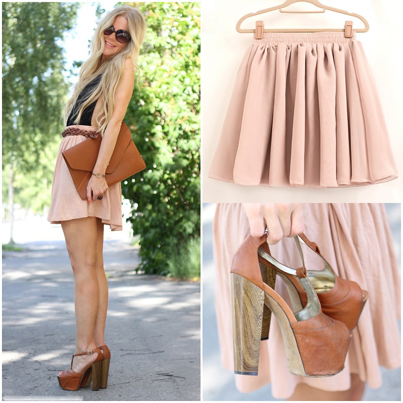 Gonna in chiffon Wanilla