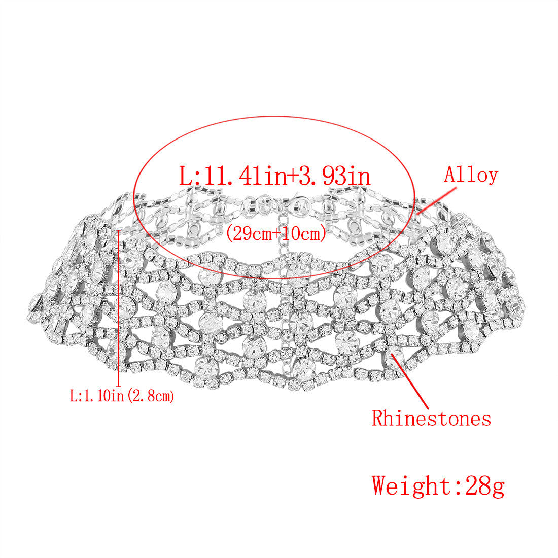 Collier strass Megaly