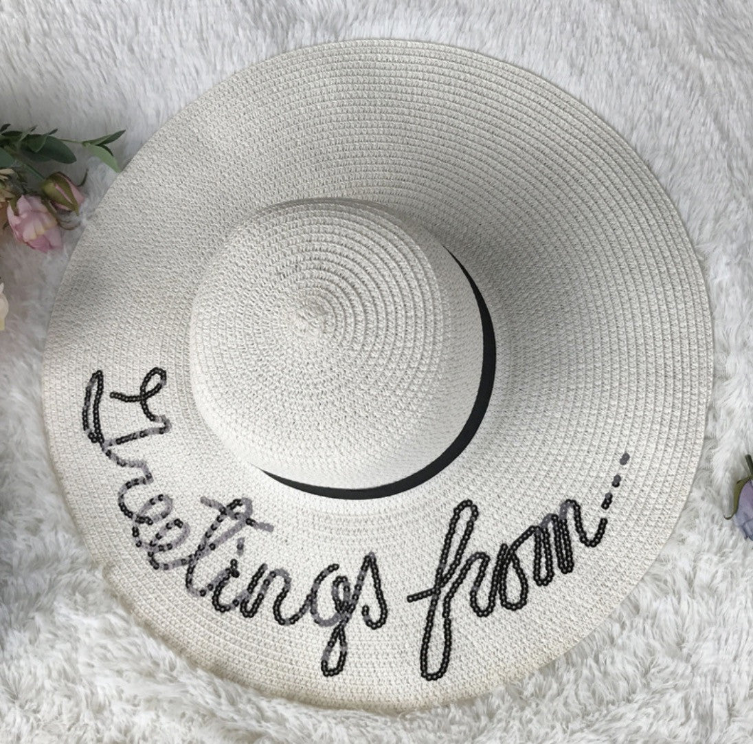 Maxi cappello spiaggia Greetings from...