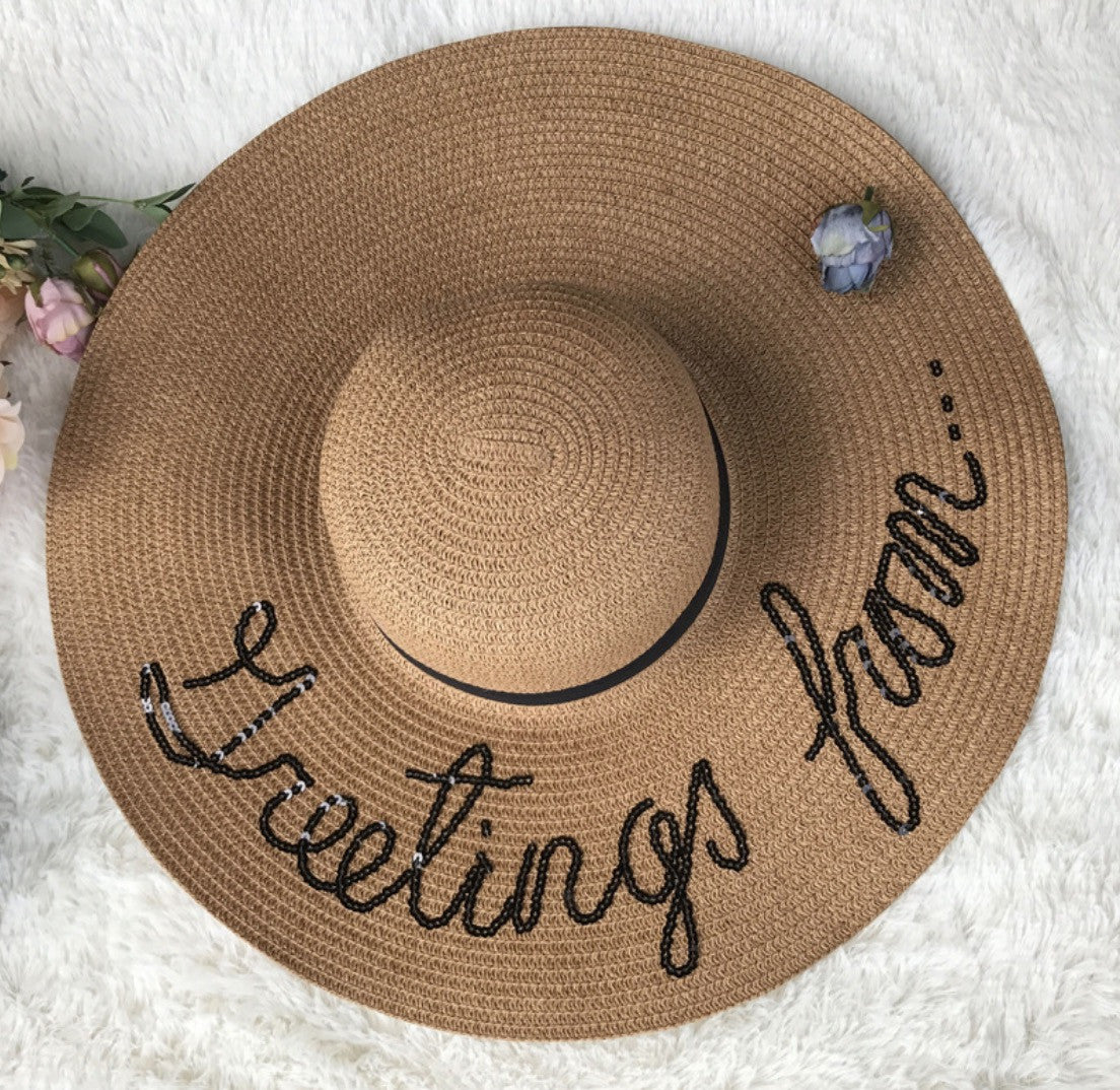 Maxi cappello spiaggia Greetings from...