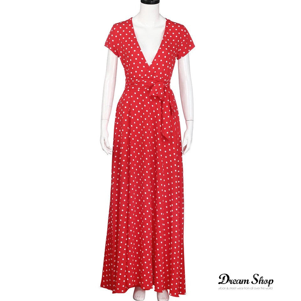 Maxidress pois capri