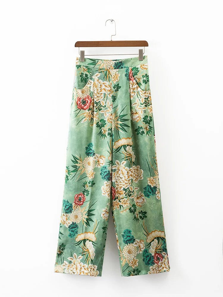 Pantalone flowergreen