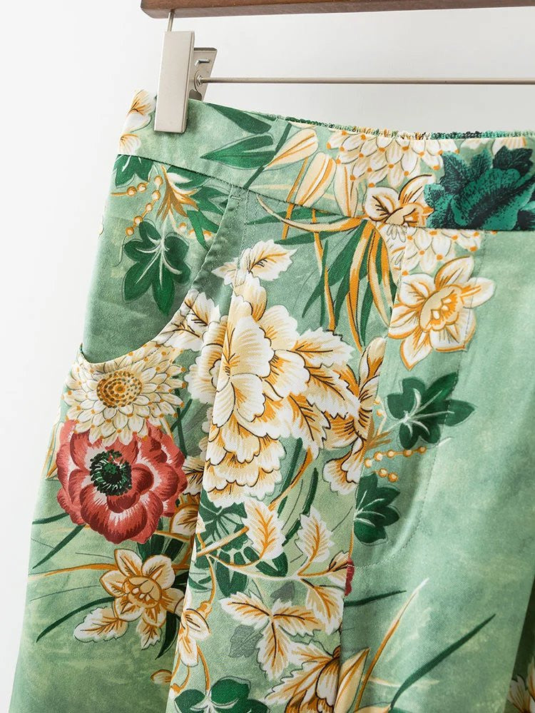 Pantalone flowergreen