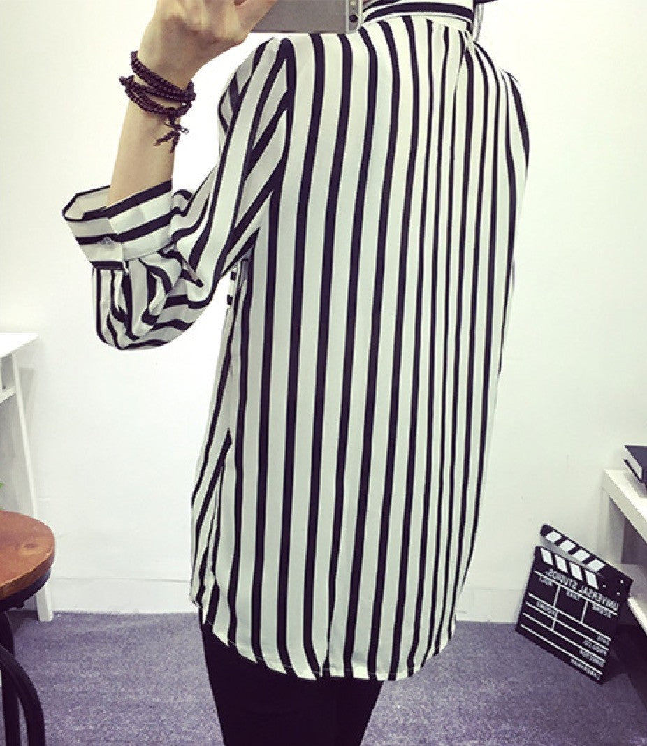 Camicia righe bianco Nero