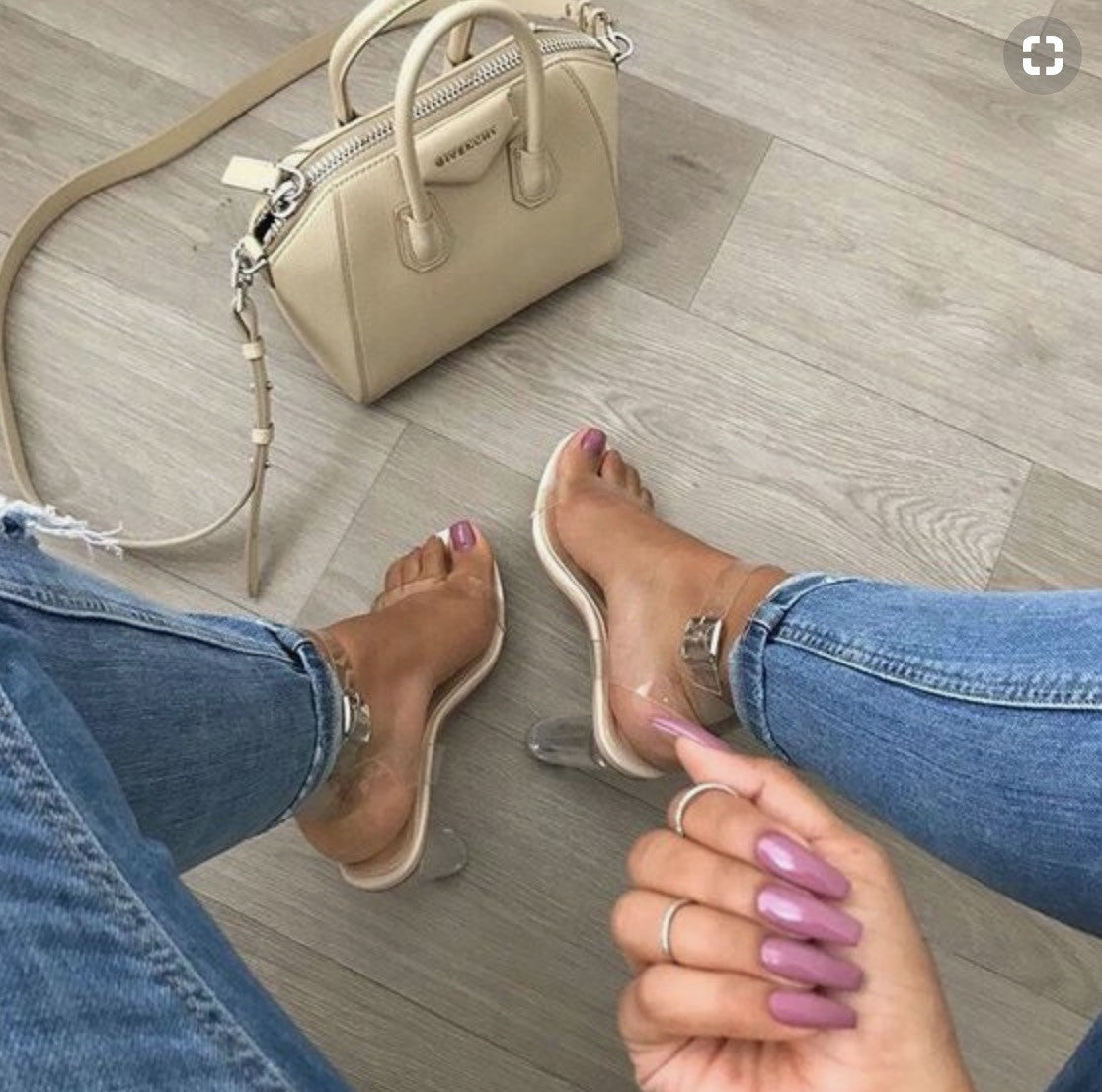 Tacchi transparent heels