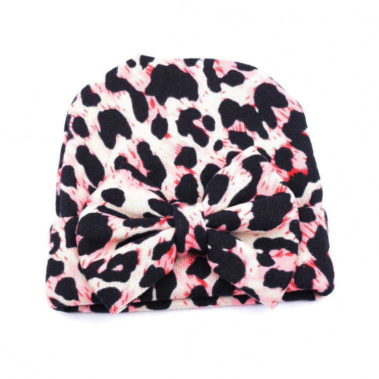 Turbante baby leopard fiocco