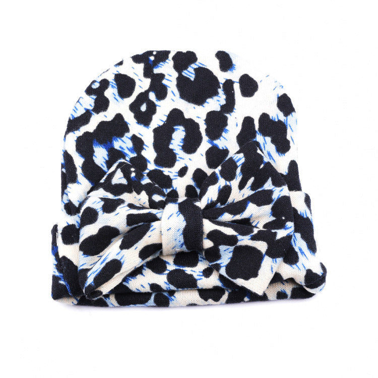 Turbante baby leopard fiocco