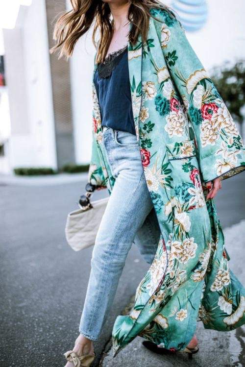 Kimono flowergreen