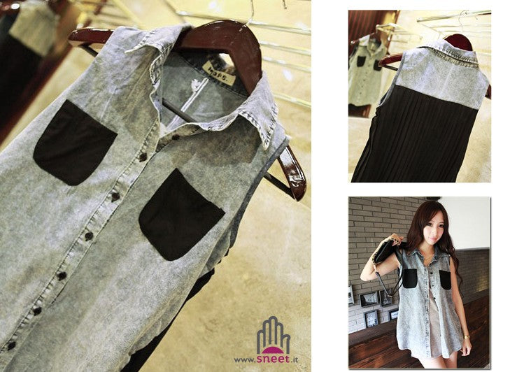 Smanicato in jeans Serena