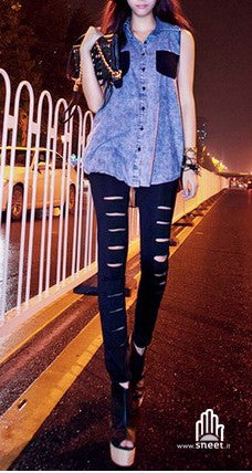 Smanicato in jeans Serena