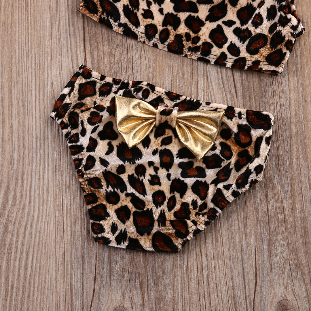 Bikini bimba monospalla leopard