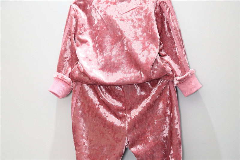 Tuta velluto righe bimbo