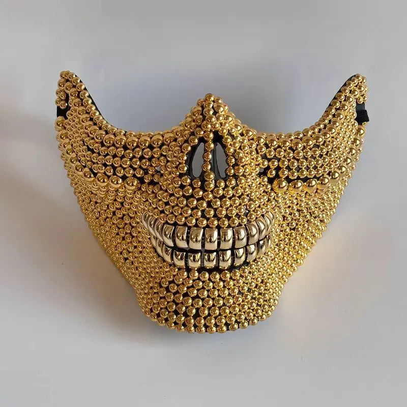 Maschera veneziana con perle 
Mezza maschera lusso retrò