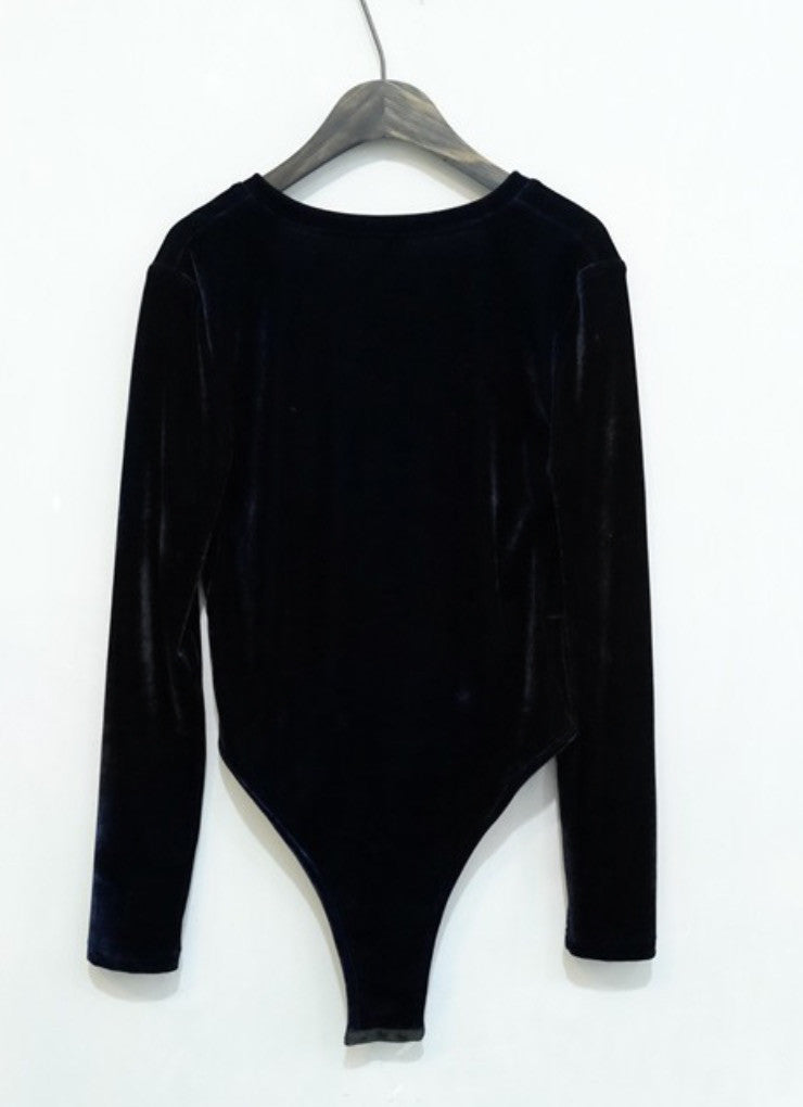 Body velluto incrocio