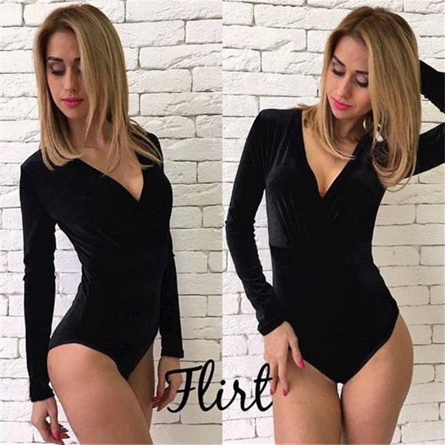 Body velluto incrocio