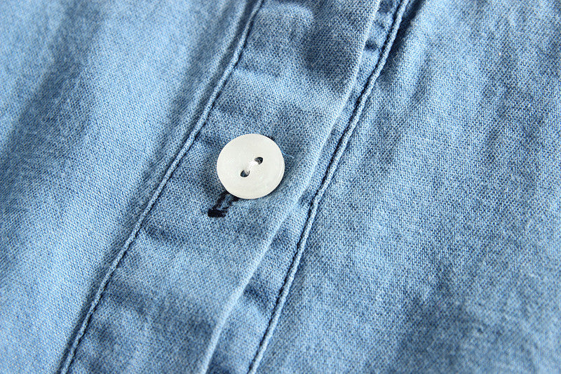 Denim-tulle baby dress