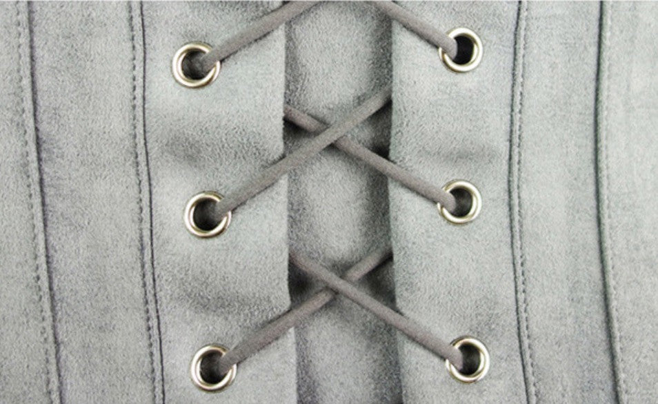 Minigonna camoscio lacci