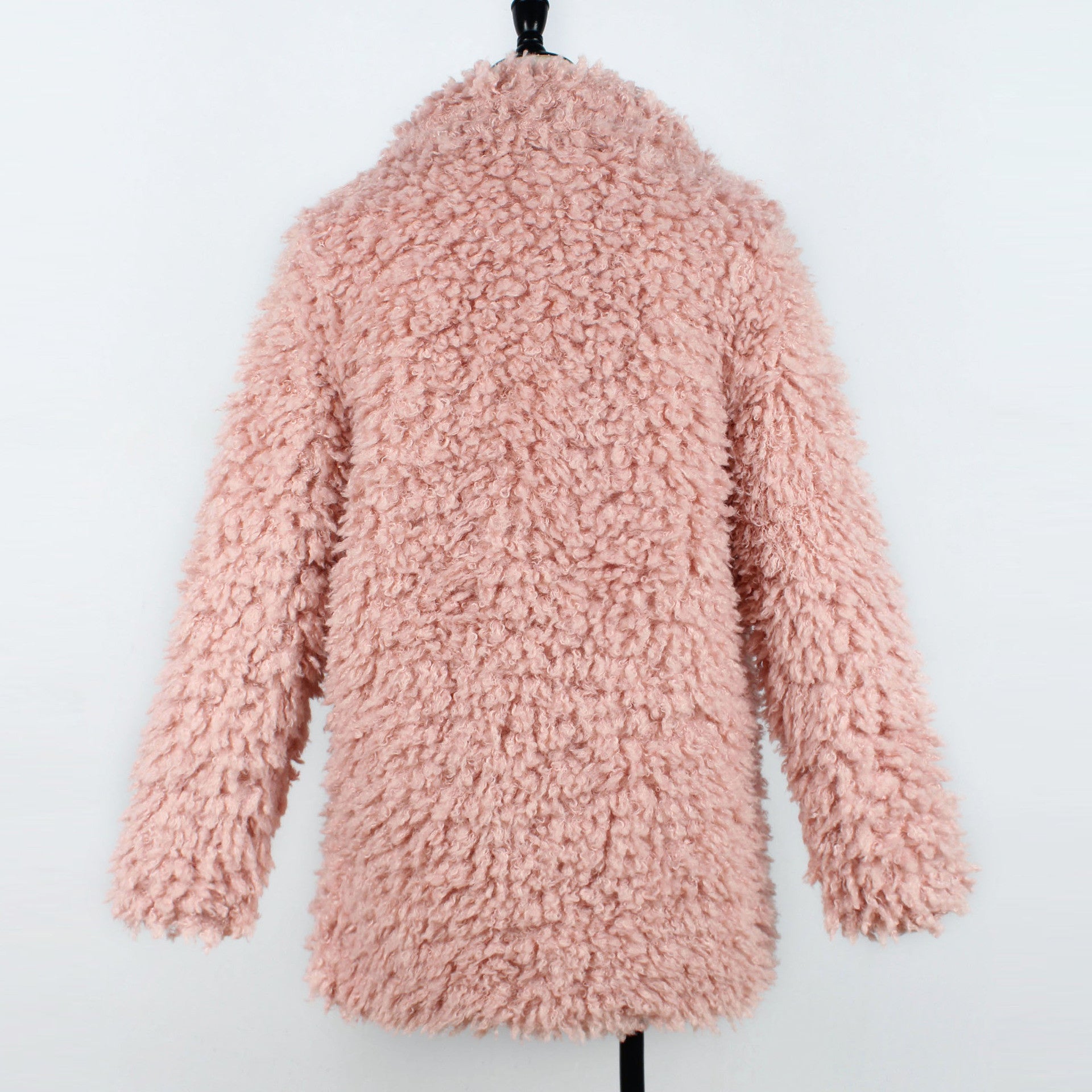 Maxi cappotto in lana curly