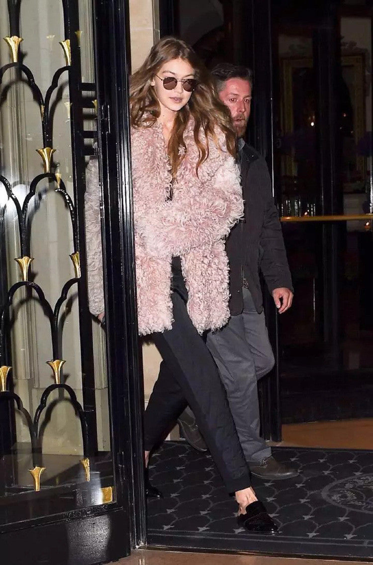 Maxi cappotto in lana curly