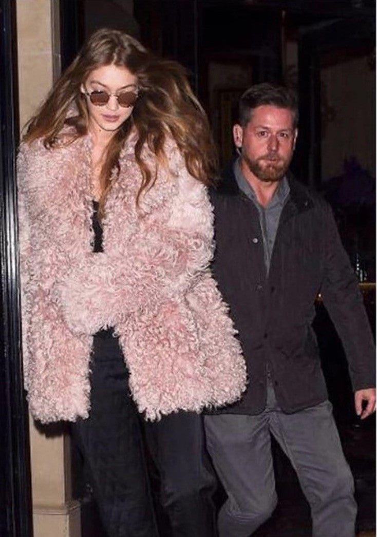 Maxi cappotto in lana curly