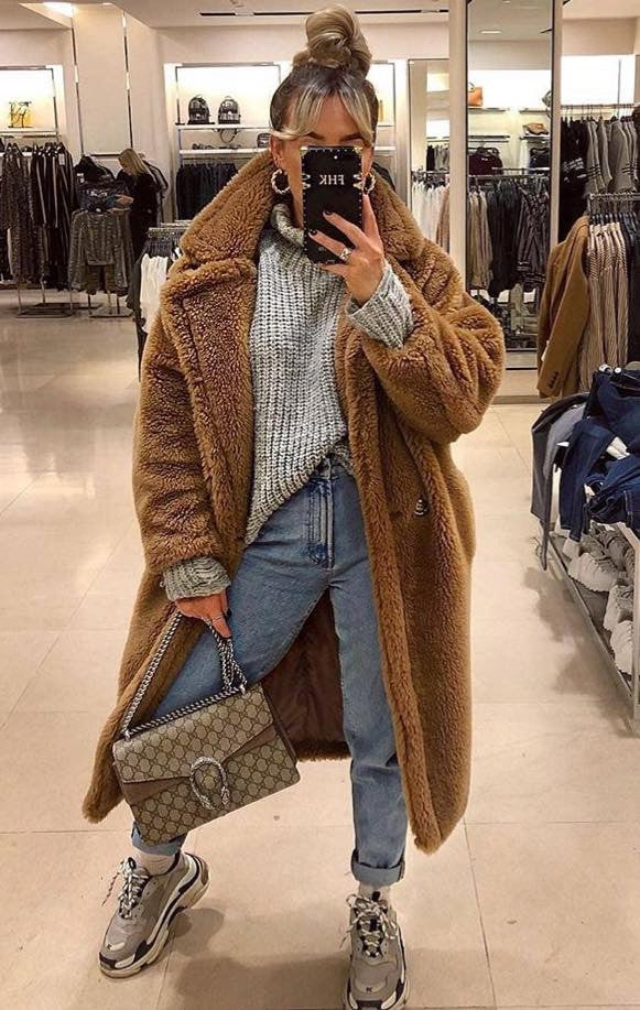 Maxi cappotto peluches